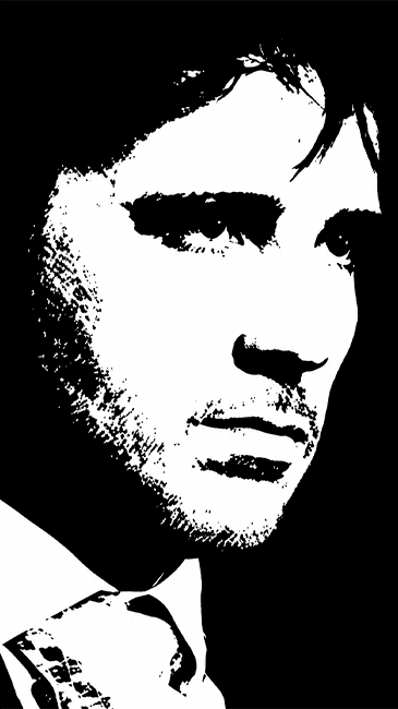 Renan Santos em retrato de alto contraste